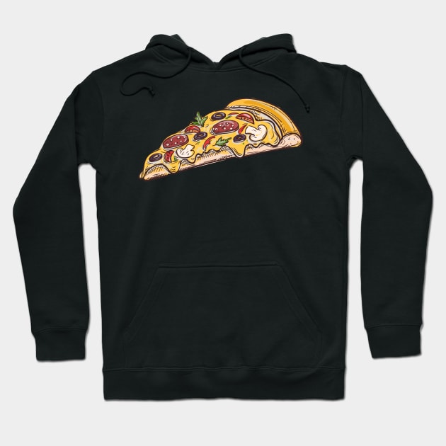 Italian Pizza Napoles Sketch Hoodie by InkyArt